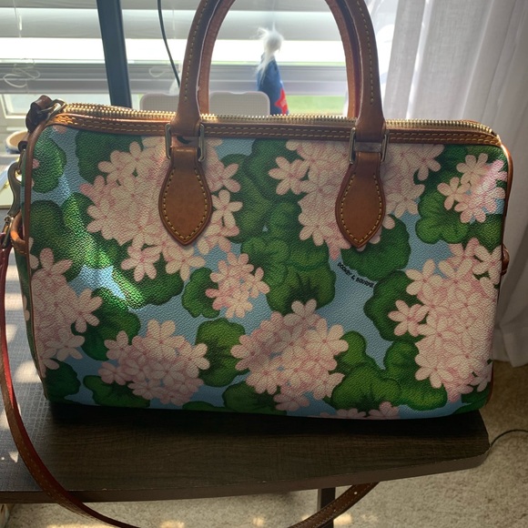 Dooney & Bourke Blue and Green Satchel Bag - Picture 2 of 11